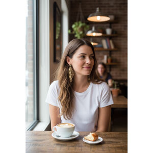 Chico's Bronze Disc Dangle Earrings One Size